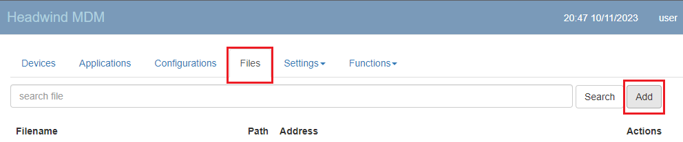 Uploading a HTML file using the Add file function
