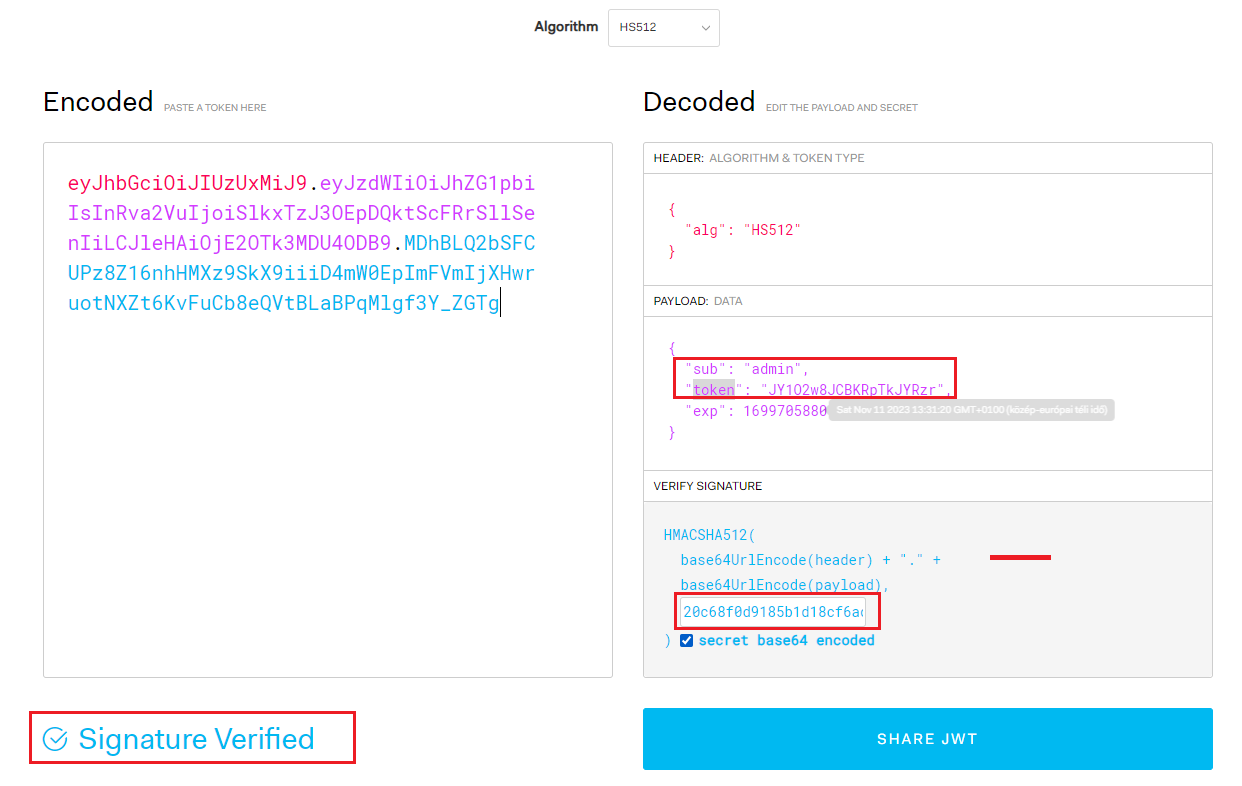 Crafting a new JWT token